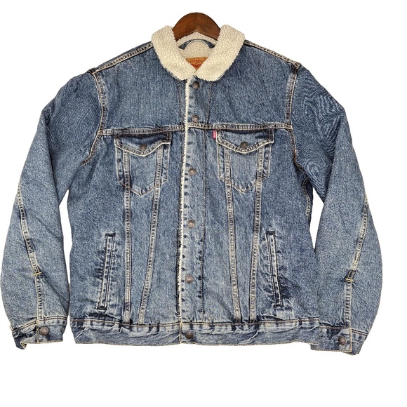Levi's Other - Levi's Men's Sherpa Lined Trucker Jacket Size Large